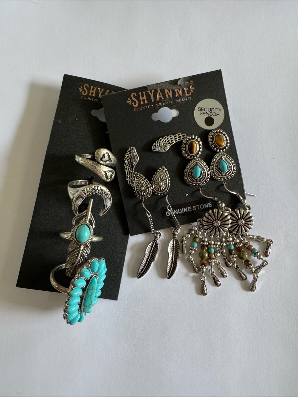 Shyanne Turquoise & Silver Southwestern Earring Set